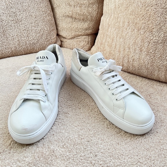 Prada Men's Classic White Sneakers